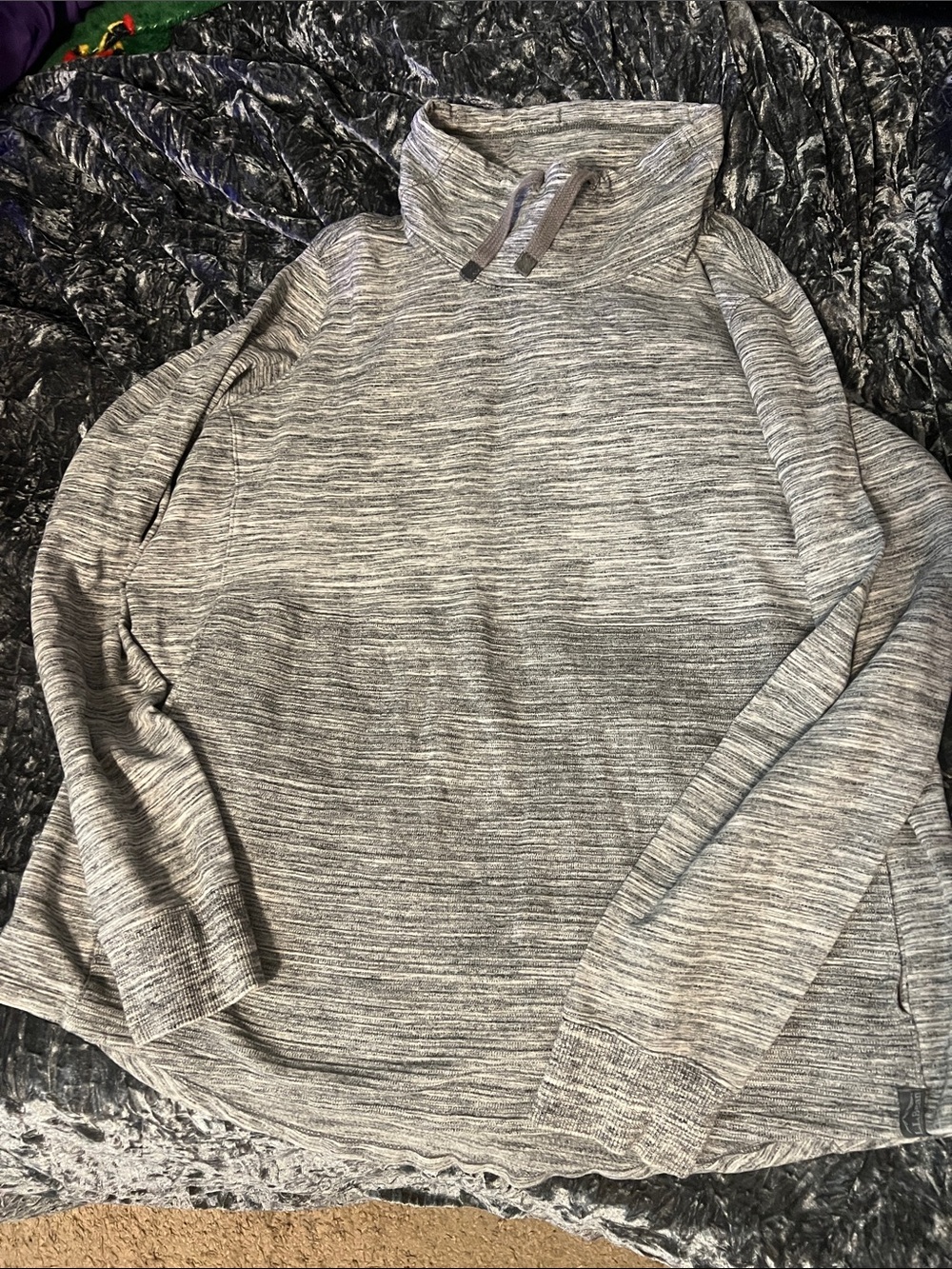 LL Bean Two Toned Lightweight Grey Sweater